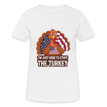 Lustiger Thanksgiving Truthahn - Frauen T-Shirt atmungsaktiv - Weiß - Vorne - AI Model Female 172 dark (172cm)