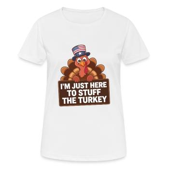 Lustiger Thanksgiving Truthahn - Frauen T-Shirt atmungsaktiv - Weiß - Vorne - AI Model Female 172 dark (172cm)