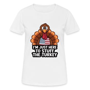 Lustiger Thanksgiving Truthahn - Frauen T-Shirt atmungsaktiv - Weiß - Vorne - AI Model Female 172 dark (172cm)