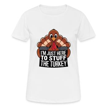 Lustiger Thanksgiving Truthahn - Frauen T-Shirt atmungsaktiv - Weiß - Vorne - AI Model Female 172 dark (172cm)
