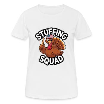 Dinde drôle de Thanksgiving - T-shirt respirant Femme - blanc - Devant - AI Model Female 172 dark (172cm)