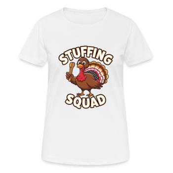 Dinde drôle de Thanksgiving - T-shirt respirant Femme - blanc - Devant - AI Model Female 172 dark (172cm)