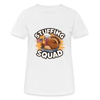 Dinde drôle de Thanksgiving - T-shirt respirant Femme - blanc - Devant - AI Model Female 172 dark (172cm)
