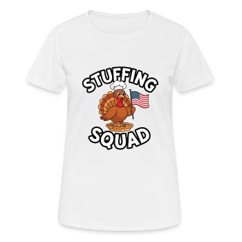 Dinde drôle de Thanksgiving - T-shirt respirant Femme - blanc - Devant - AI Model Female 172 dark (172cm)
