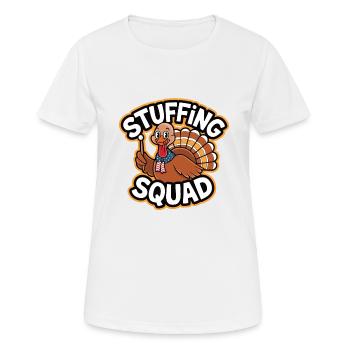 Funny Thanksgiving Turkey - Women's Breathable T-Shirt - white - Front - AI Model Female 172 dark (172cm)