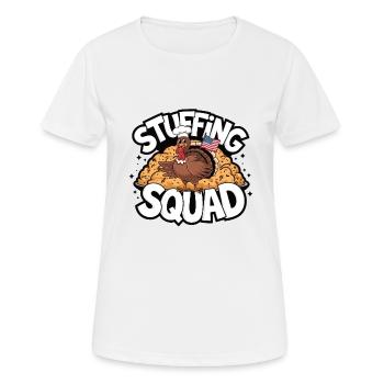 Funny Thanksgiving Turkey - Women's Breathable T-Shirt - white - Front - AI Model Female 172 dark (172cm)