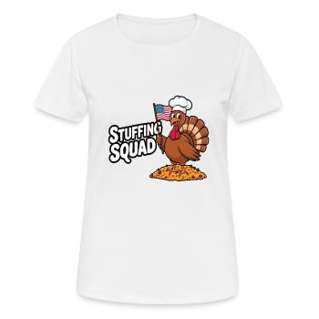 Dinde drôle de Thanksgiving - T-shirt respirant Femme - blanc - Devant - AI Model Female 172 dark (172cm)
