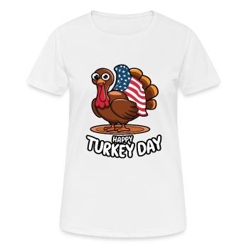 Lustiger Thanksgiving Truthahn - Frauen T-Shirt atmungsaktiv - Weiß - Vorne - AI Model Female 172 dark (172cm)