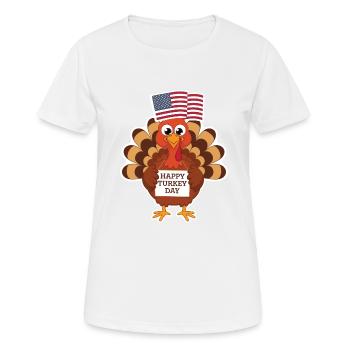 Lustiger Thanksgiving Truthahn - Frauen T-Shirt atmungsaktiv - Weiß - Vorne - AI Model Female 172 dark (172cm)