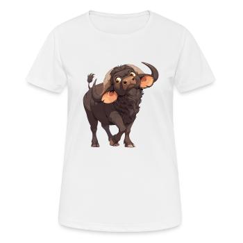 Buffalos Buffalo Büffel - Women's Breathable T-Shirt - white - Front - AI Model Female 172 dark (172cm)