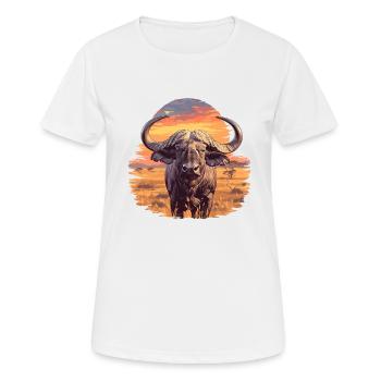 Buffalos Buffalo Büffel - Women's Breathable T-Shirt - white - Front - AI Model Female 172 dark (172cm)