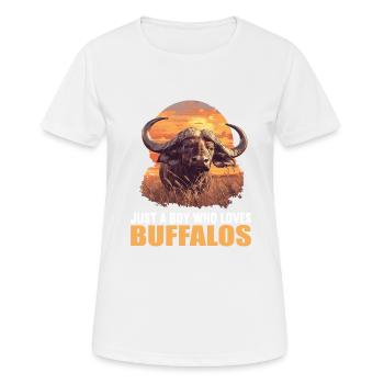 Buffalos Buffalo Büffel - Women's Breathable T-Shirt - white - Front - AI Model Female 172 dark (172cm)