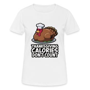 Dinde drôle de Thanksgiving - T-shirt respirant Femme - blanc - Devant - AI Model Female 172 dark (172cm)
