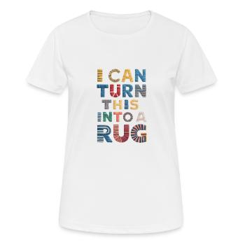 Diy-teppich Lustiger Teppich Tufting - Frauen T-Shirt atmungsaktiv - Weiß - Vorne - AI Model Female 172 dark (172cm)