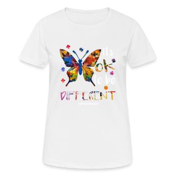 It's ok to be different – autism - Women's Breathable T-Shirt - white - Front - AI Model Female 172 dark (172cm)