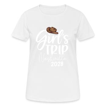 Girls Trip Nashville 2028 - Frauen T-Shirt atmungsaktiv - Weiß - Vorne - AI Model Female 172 dark (172cm)