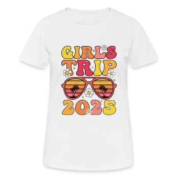 Voyage entre filles 2025 - T-shirt respirant Femme - blanc - Devant - AI Model Female 172 dark (172cm)
