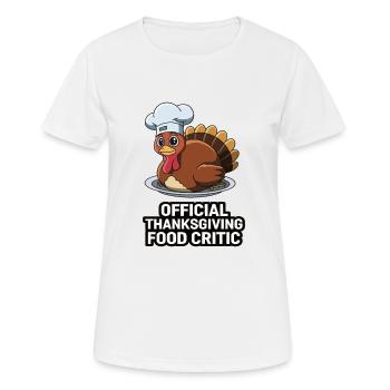 Dinde drôle de Thanksgiving - T-shirt respirant Femme - blanc - Devant - AI Model Female 172 dark (172cm)
