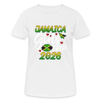 Voyage entre filles en Jamaïque 2026 - T-shirt respirant Femme - blanc - Devant - AI Model Female 172 dark (172cm)