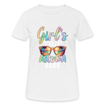 Voyage entre filles à Aruba 2025 - T-shirt respirant Femme - blanc - Devant - AI Model Female 172 dark (172cm)