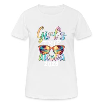 Voyage entre filles à Aruba 2026 - T-shirt respirant Femme - blanc - Devant - AI Model Female 172 dark (172cm)