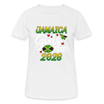 Voyage entre filles en Jamaïque 2028 - T-shirt respirant Femme - blanc - Devant - AI Model Female 172 dark (172cm)