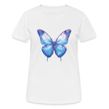 papillon papillons papillon papillon - T-shirt respirant Femme - blanc - Devant - AI Model Female 172 dark (172cm)