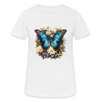 papillon papillons papillon papillon - T-shirt respirant Femme - blanc - Devant - AI Model Female 172 dark (172cm)