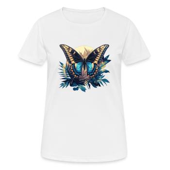 papillon papillons papillon papillon - T-shirt respirant Femme - blanc - Devant - AI Model Female 172 dark (172cm)
