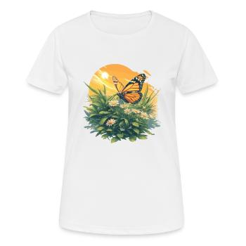 papillon papillons papillon papillon - T-shirt respirant Femme - blanc - Devant - AI Model Female 172 dark (172cm)