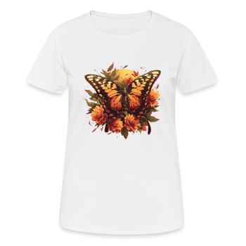 papillon papillons papillon papillon - T-shirt respirant Femme - blanc - Devant - AI Model Female 172 dark (172cm)