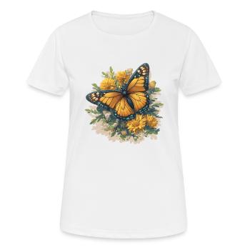 papillon papillons papillon papillon - T-shirt respirant Femme - blanc - Devant - AI Model Female 172 dark (172cm)