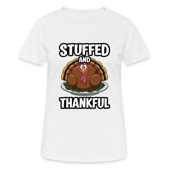 Dinde drôle de Thanksgiving - T-shirt respirant Femme - blanc - Devant - AI Model Female 172 dark (172cm)
