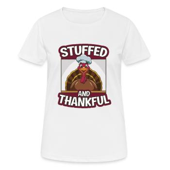 Dinde drôle de Thanksgiving - T-shirt respirant Femme - blanc - Devant - AI Model Female 172 dark (172cm)