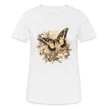 papillon papillons papillon papillon - T-shirt respirant Femme - blanc - Devant - AI Model Female 172 dark (172cm)