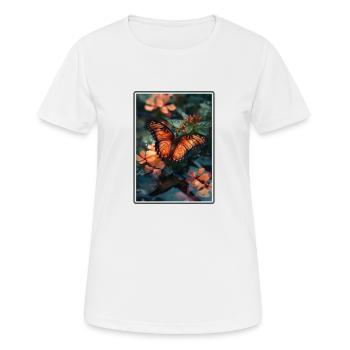papillon papillons papillon papillon - T-shirt respirant Femme - blanc - Devant - AI Model Female 172 dark (172cm)