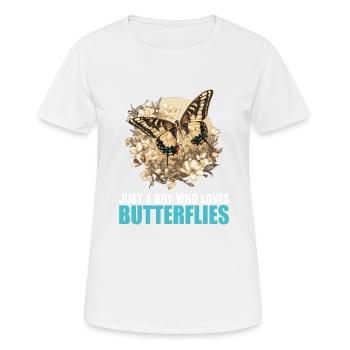 papillon papillons papillon papillon - T-shirt respirant Femme - blanc - Devant - AI Model Female 172 dark (172cm)