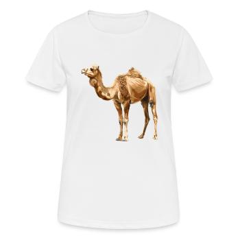 Camel Kamele Kamel - Frauen T-Shirt atmungsaktiv - Weiß - Vorne - AI Model Female 172 dark (172cm)