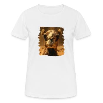 Camel Kamele Kamel - Frauen T-Shirt atmungsaktiv - Weiß - Vorne - AI Model Female 172 dark (172cm)