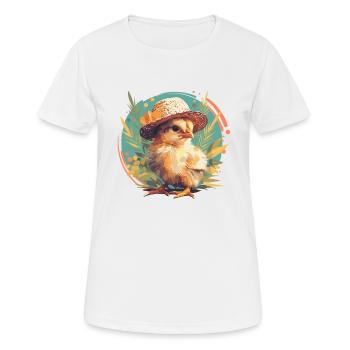 Rooster Hähne Hahn - Frauen T-Shirt atmungsaktiv - Weiß - Vorne - AI Model Female 172 dark (172cm)
