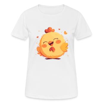 Rooster Hähne Hahn - Frauen T-Shirt atmungsaktiv - Weiß - Vorne - AI Model Female 172 dark (172cm)