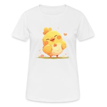Rooster Hähne Hahn - Frauen T-Shirt atmungsaktiv - Weiß - Vorne - AI Model Female 172 dark (172cm)