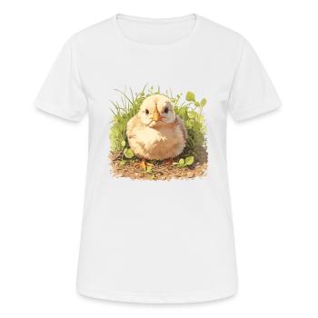 Rooster Hähne Hahn - Frauen T-Shirt atmungsaktiv - Weiß - Vorne - AI Model Female 172 dark (172cm)