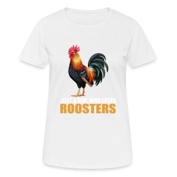 Rooster Hähne Hahn - Frauen T-Shirt atmungsaktiv - Weiß - Vorne - AI Model Female 172 dark (172cm)