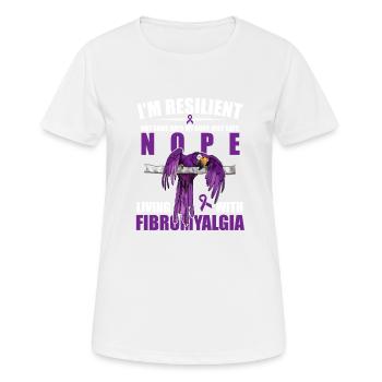 Je suis résilient, mais certains jours, mon - T-shirt respirant Femme - blanc - Devant - AI Model Female 172 dark (172cm)