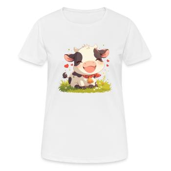 Vaches Vache - T-shirt respirant Femme - blanc - Devant - AI Model Female 172 dark (172cm)