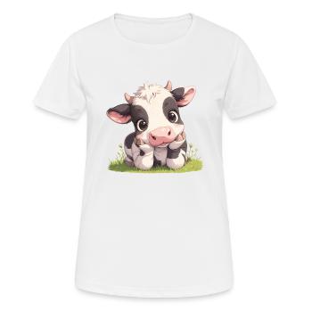 Cows Cow - Women's Breathable T-Shirt - white - Front - AI Model Female 172 dark (172cm)
