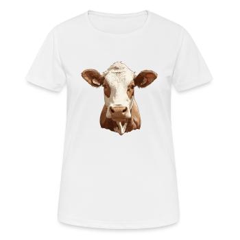 Cows Cow - Women's Breathable T-Shirt - white - Front - AI Model Female 172 dark (172cm)