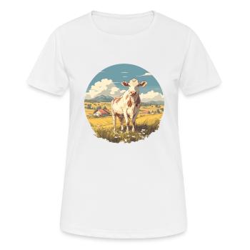 Cows Cow - Women's Breathable T-Shirt - white - Front - AI Model Female 172 dark (172cm)