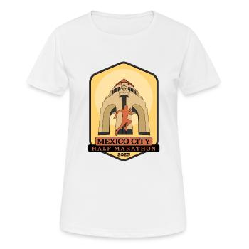 Mexico City - Halbmarathon – 2025 - Frauen T-Shirt atmungsaktiv - Weiß - Vorne - AI Model Female 172 dark (172cm)
